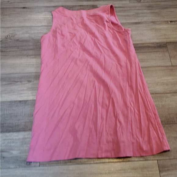 New York & Company Pink V-Neck Dress – XL Sleeveless Stretch Barbiecore Cotton - Picture 13 of 13